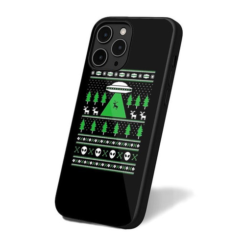 Alien Reindeer Abduction Ugly Christmas iPhone 16 Case Cover