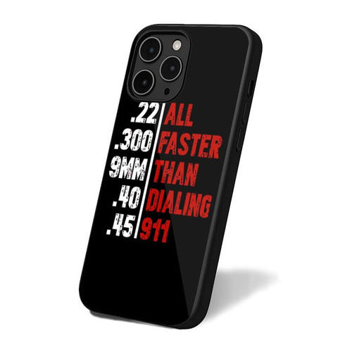 All Faster Than Dialing 911 Funny Gun iPhone 16 Case Cover