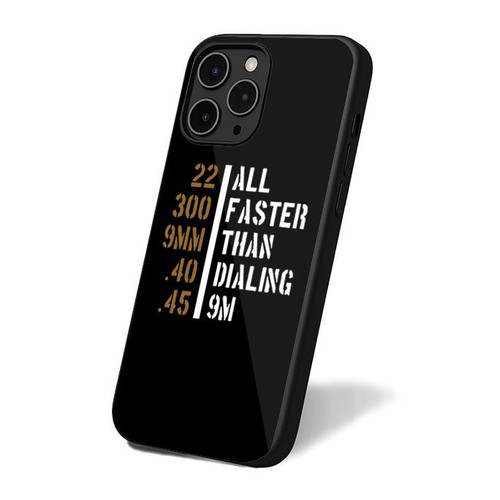 All Faster Than Dialing 911 Pro Gun iPhone 16 Case Cover