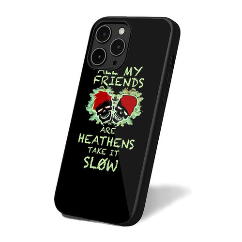 All My Friends Are Heathens Retro Art Simple iPhone 16 Case Cover