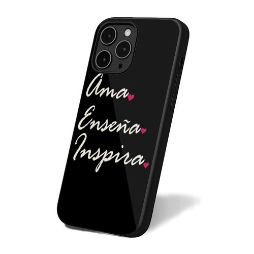 Ama Ensena Inspira Teacher Definition Teacher Appreciation iPhone 16 Case Cover