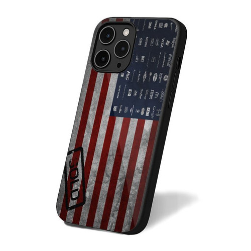 America Flag Funny Brands Retro Vintage Simple iPhone 16 Case Cover