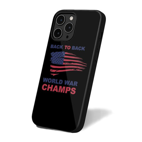 American Flag Crop Back To Back World War Champs iPhone 16 Case Cover