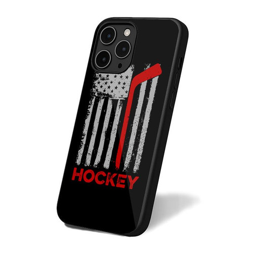 American Hockey Sports Activity Us Flag iPhone 16 Case Cover