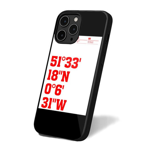 Arsenal Stadium Coordinates iPhone 16 Case Cover