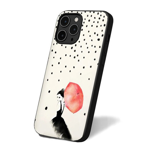 Audrey Polka Rain iPhone 16 Case Cover