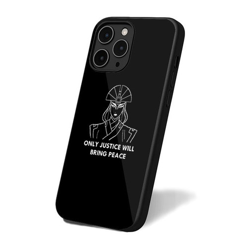 Avatar Kyoshi Only Justice Will Bring Peace (White Print) iPhone 16 Case Cover