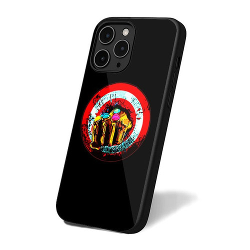 Avengers Infinity War Thanos Infinity Gauntlet Captain America's Shield iPhone 16 Case Cover