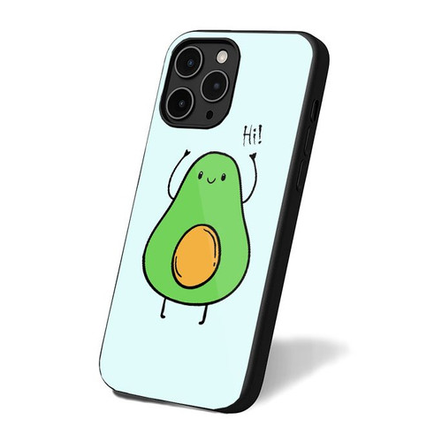 Avocado Cute Soft Blue Background iPhone 16 Case Cover