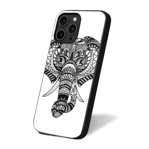 Aztec Elephant Head Drawing iPhone 16 Case Cover