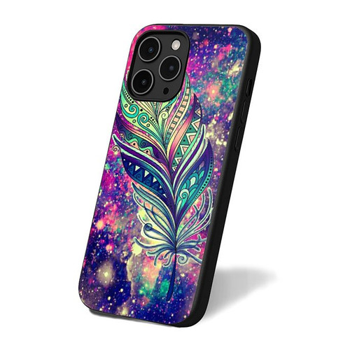 Aztec Feather Galaxy Space iPhone 16 Case Cover
