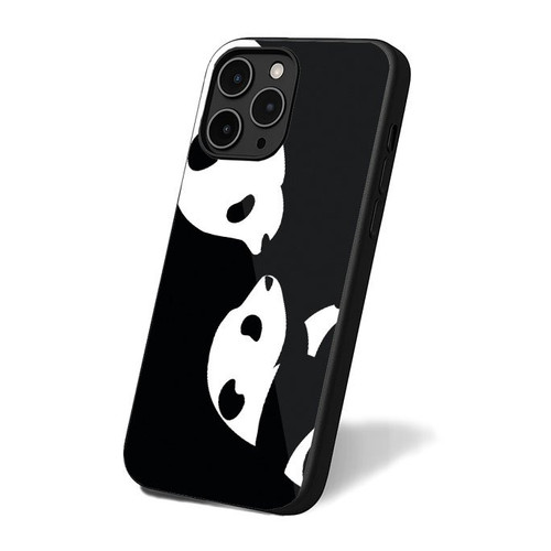 B&W Panda Bears iPhone 16 Case Cover