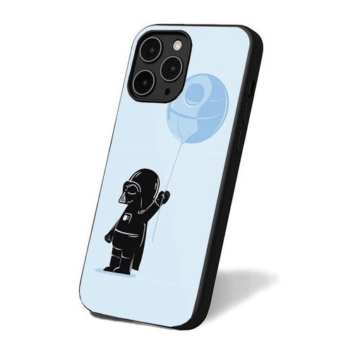 Baby Darth Vader With Death Star Balloon Funny Retro iPhone 16 Case Cover