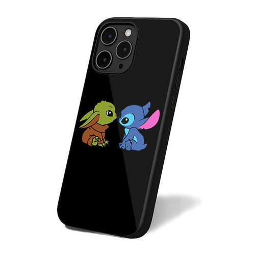 Baby Yoda And Baby Stitch Cute iPhone 16 Case Cover