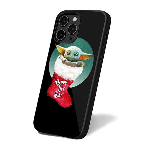 Baby Yoda Happy Life Day iPhone 16 Case Cover