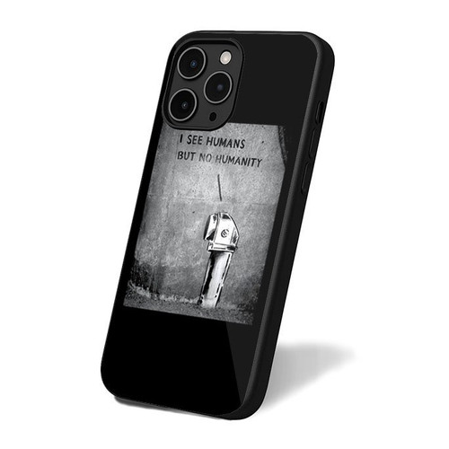 Banksy I See Humans But No Humanity Simple Vintage Art Retro iPhone 16 Case Cover