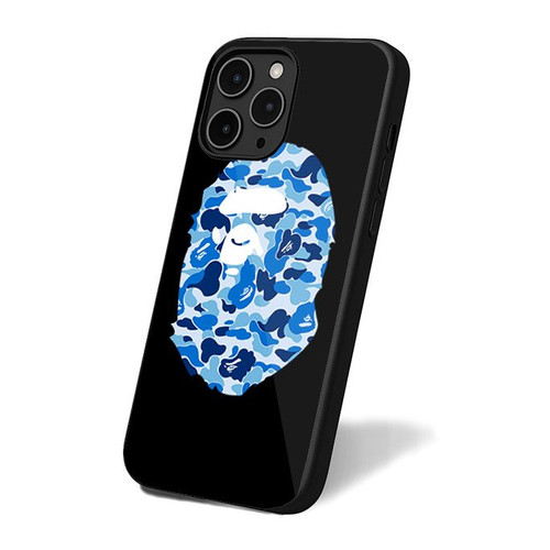 Bape Blue Camo iPhone 16 Case Cover