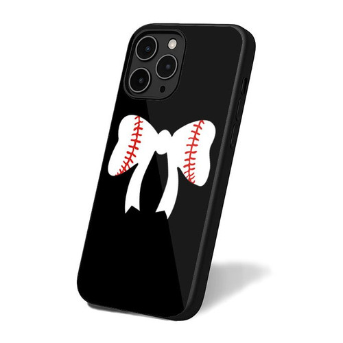 Baseball Bow Baseball Mom iPhone 16 Case Cover