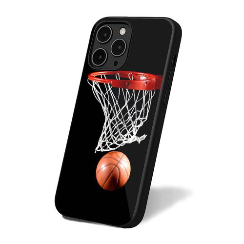 Basketball Going Through Hoop Style iPhone 16 Case Cover