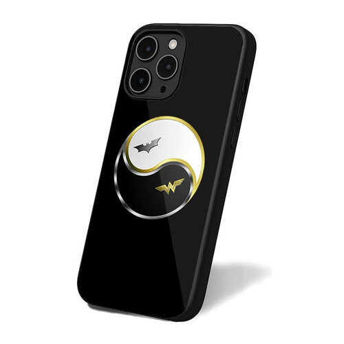 Batman Wonder Woman Yin Yang Funny Parody iPhone 16 Case Cover