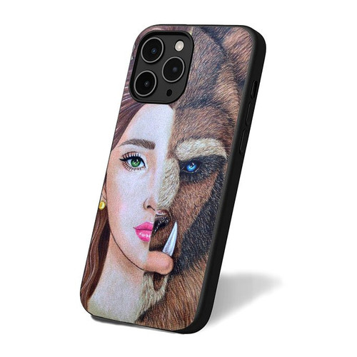 Beauty And The Beast Face Art iPhone 16 Case Cover