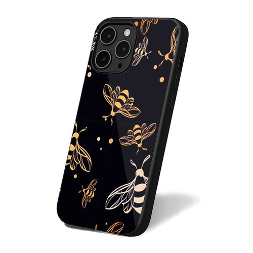 Bee Black & Gold Color iPhone 16 Case Cover