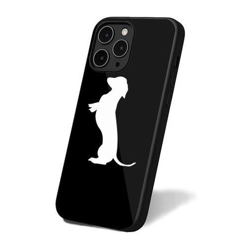 Begging Dachshund Silhouette iPhone 16 Case Cover