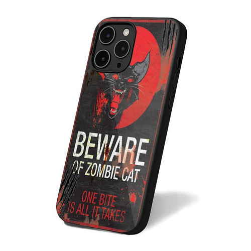 Beware Of Zombie Cat iPhone 16 Case Cover