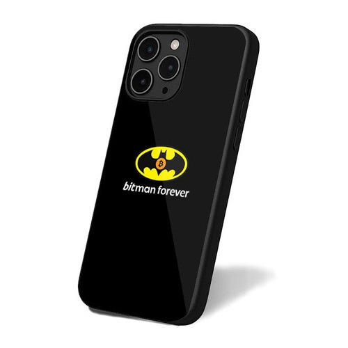 Bitcoin Bitman Forever Parody Classic Retro Simple Art Vintage iPhone 16 Case Cover