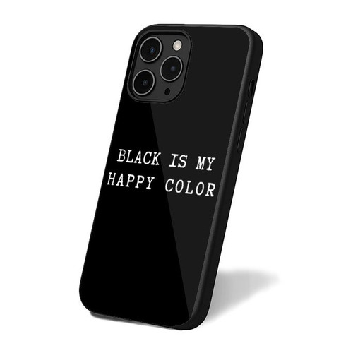 Black Is My Happy Color iPhone 16 Case Cover