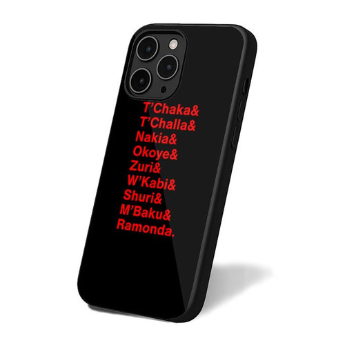 Black Panther Character Names Retro Classic Simple iPhone 16 Case Cover