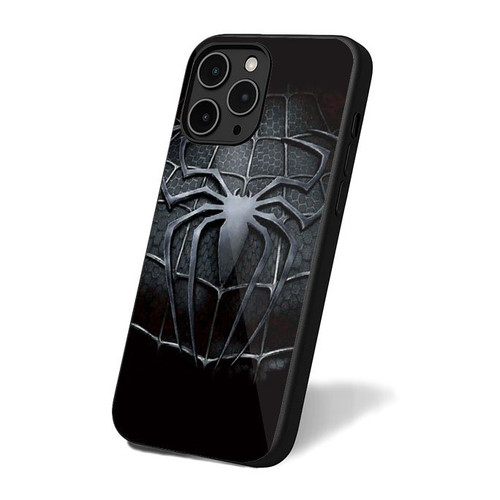 Black Spiderman Logo iPhone 16 Case Cover