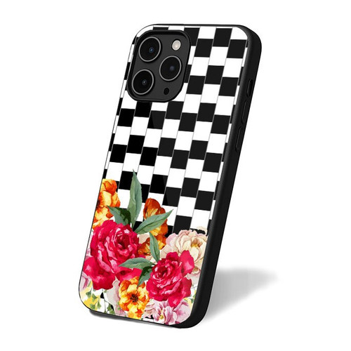 Black White Line And Rose 2 iPhone 16 Case Cover