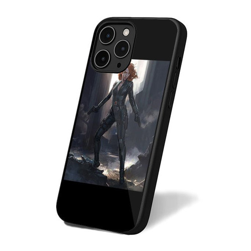 Black Widow With Gun 1 iPhone 16 Case Cover