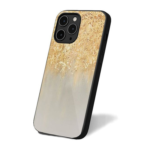 Blue And Gold Leaf Texture iPhone 16 Case Cover