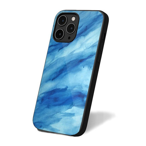 Blue Dark Watercolor Pattern iPhone 16 Case Cover
