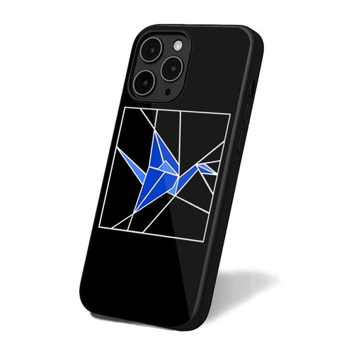 Blue Origami Crane iPhone 16 Case Cover