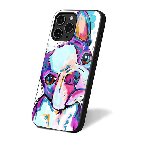 Boston Terrier Dog Colourful Cute Love It New iPhone 16 Case Cover