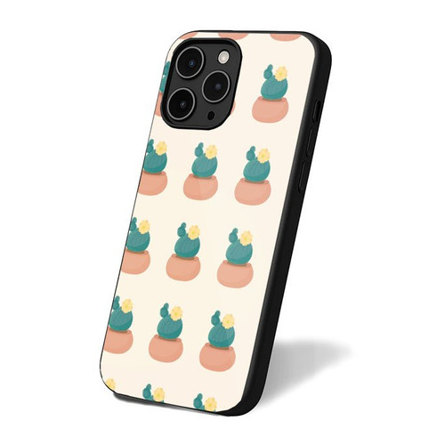 Cactus Vector Pattern 2 iPhone 16 Case Cover