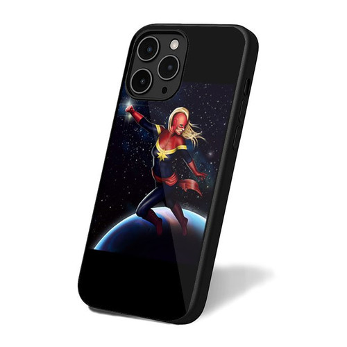 Captain Marvel In Flight iPhone 16 Case Cover