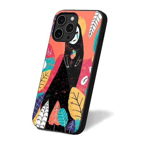 Cartoon No Face Man And Sleep Girl iPhone 16 Case Cover