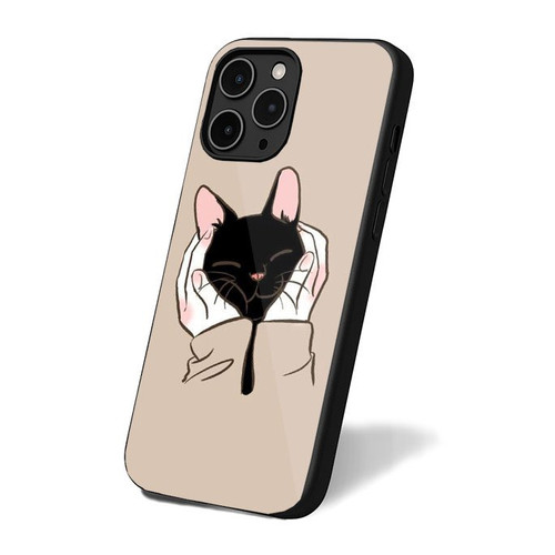 Cat Illustrations Cat Pouch Cartoon Cute iPhone 16 Case Cover