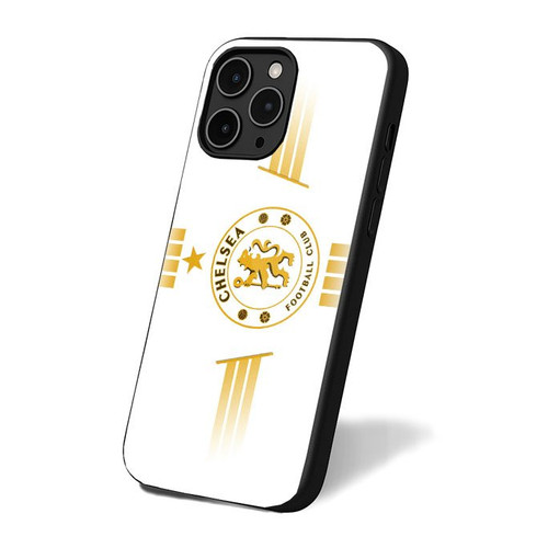 Chelsea Fc Soccer Clubs Logo White Gold iPhone 16 Case Cover