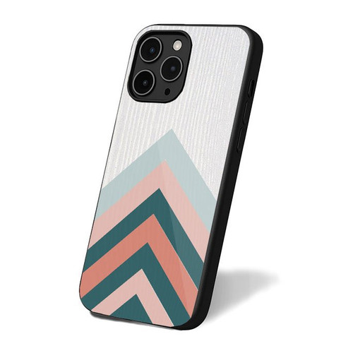 Chevron Geometric Wood Print iPhone 16 Case Cover