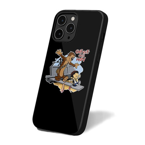 Chewie And Han Solo Calvin And Hobbes Log Walking iPhone 16 Case Cover
