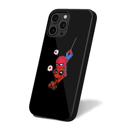 Chibi Spiderman And Deadpool Marvel Superhero iPhone 16 Case Cover