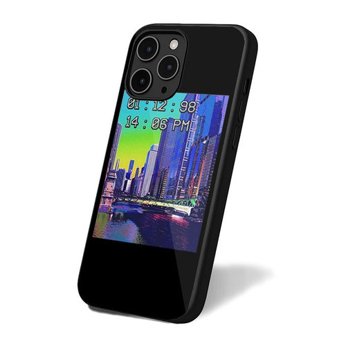 Chicago Vaporwave iPhone 16 Case Cover