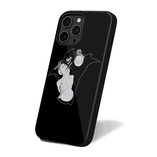 Coffee Death Grim Reaper Skull iPhone 16 Case Cover
