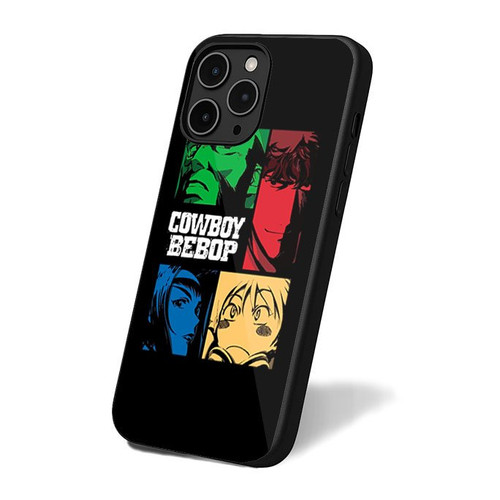 Cowboy Bebop Squad Minimalist Colorful Silhouette Anime iPhone 16 Case Cover