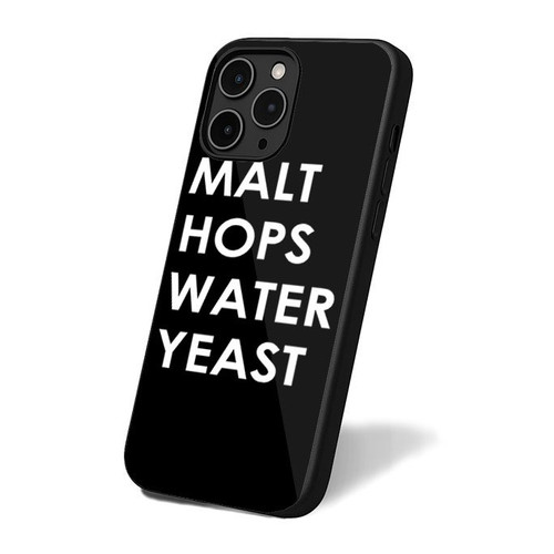 Craft Beer Malt Hops Water Yeast iPhone 16 Case Cover